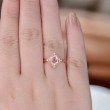 Morganite & Diamond Moon Design Ring SS0036