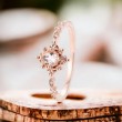 Natural Morganite & Diamond Vintage Ring SS0060