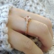 Morganite And Diamonds Vintage Engagement Ring 