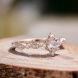 Morganite And Diamonds Vintage Engagement Ring 