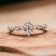 Morganite And Diamonds Vintage Engagement Ring 