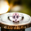 Oval Cut Morganite & Diamond Ring SS0122