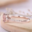 Oval Morganite & Diamond Engagement Ring SS0075