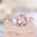 Oval Morganite & Diamond Engagement Ring SS0075