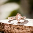 Vintage Ring Morganite & Diamond Rose Gold 