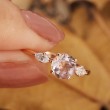 Round Morganite & Marquise Diamond Ring SS0110