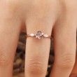 Round Morganite & Marquise Diamond Ring SS0110