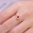 Oval Ruby & Diamond 14K Rose Gold Ring SS0121