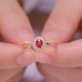 Oval Ruby & Diamond 14K Rose Gold Ring SS0121