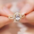 Oval White Morganite & Diamond Vintage Ring SS0312