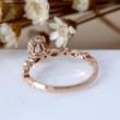 Oval Morganite & Diamond Milgrain Ring SS0066