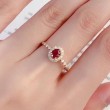 Natural Oval Ruby & Natural Diamond Ring SS0119