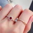 Natural Oval Ruby & Natural Diamond Ring SS0119