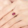 Oval Pink Tourmaline & Diamond Vintage Ring SS0055