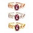 Tourmaline & Diamond Leaf Design Ring SS0255