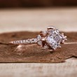 Princess White Morganite & Diamond Ring SS0232