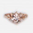 Princess Pink Tourmaline & Diamond Ring SS0289