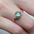 Princess Green Tourmaline & Diamond Ring SS0286