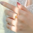 Orange Citrine & Diamond Leaf Ring SS0153