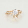 Vintage 2PCS Ring White Topaz & Diamond 