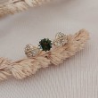 Green Tourmaline & Diamond Leaf Ring SS0287