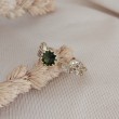 Green Tourmaline & Diamond Leaf Ring SS0287