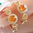 Orange Citrine & Diamond Design Ring SS0234