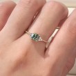 Princess Green Tourmaline & Diamond Ring SS0284