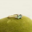 Princess Green Tourmaline & Diamond Ring SS0284