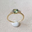 Princess Green Tourmaline & Diamond Ring SS0284