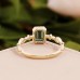 Emerald Cut Green Tourmaline Vintage Ring SS0159