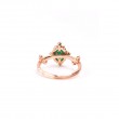 Oval Green Onyx & Diamonds Vintage Ring SS0005