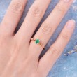 Oval Emerald & Diamond Rose Gold Ring SS0027