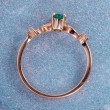 Oval Emerald & Diamond Rose Gold Ring SS0027