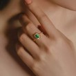 Emerald & Diamond 14K Gold Art Deco Ring SS0207