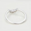 Curved Diamond 14K Solid Gold Ring SS0316