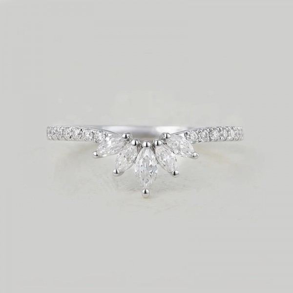 Marquise Diamond Gold Tiara Band Ring SS0149