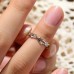Diamond 14K Solid White Gold Ivy Ring SS0280