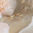 Diamond Gold Leaf Design Ring SS0264