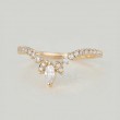 Marquise Cut Diamond Ring Curved Band SS0008