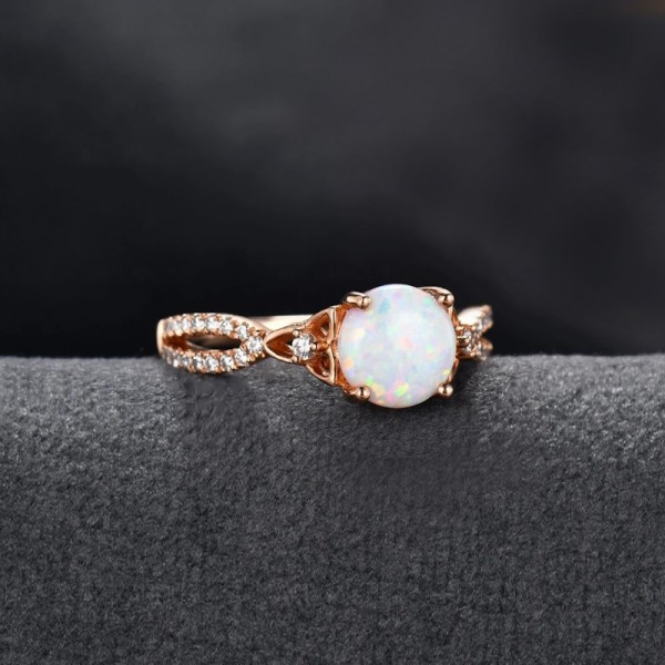 Opal & Diamond Gold Engagement Ring SS0347