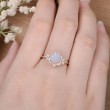 Opal & Diamond Vintage Style Blossom Ring 