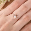 Snowflake Opal & Diamond Proposal Ring 