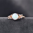 Opal & Marquise Diamond Ivy Leaf Ring SS0354