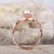 Unique Opal Rose Gold Dainty Engagement Ring SS0344