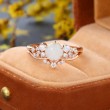 Opal & Diamond 2PCS Set Wedding  Ring SS0357