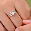 Opal & Diamond 2PCS Set Wedding  Ring SS0357