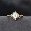 Opal & Diamond Moon Design Vintage Ring SS0360