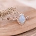 Oval Opal & Diamond Vintage Style Ring SS0350