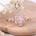Opal & Diamond 14K Solid Gold Statement Ring SS0349